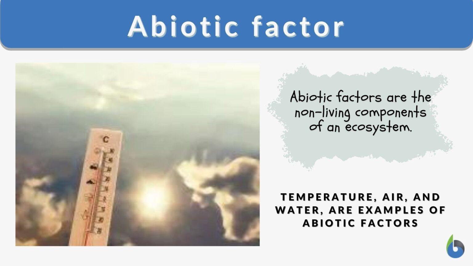 Abiotic factor Definition and Examples Biology Online Dictionary