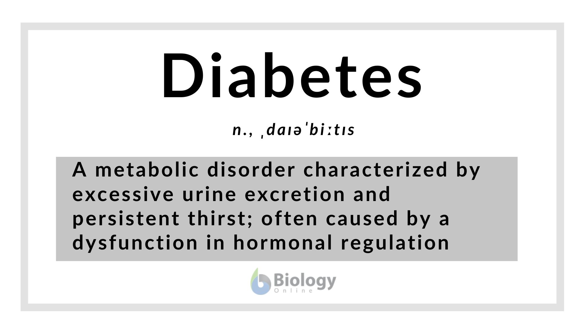 Diabetes Definition And Examples Biology Online Dictionary