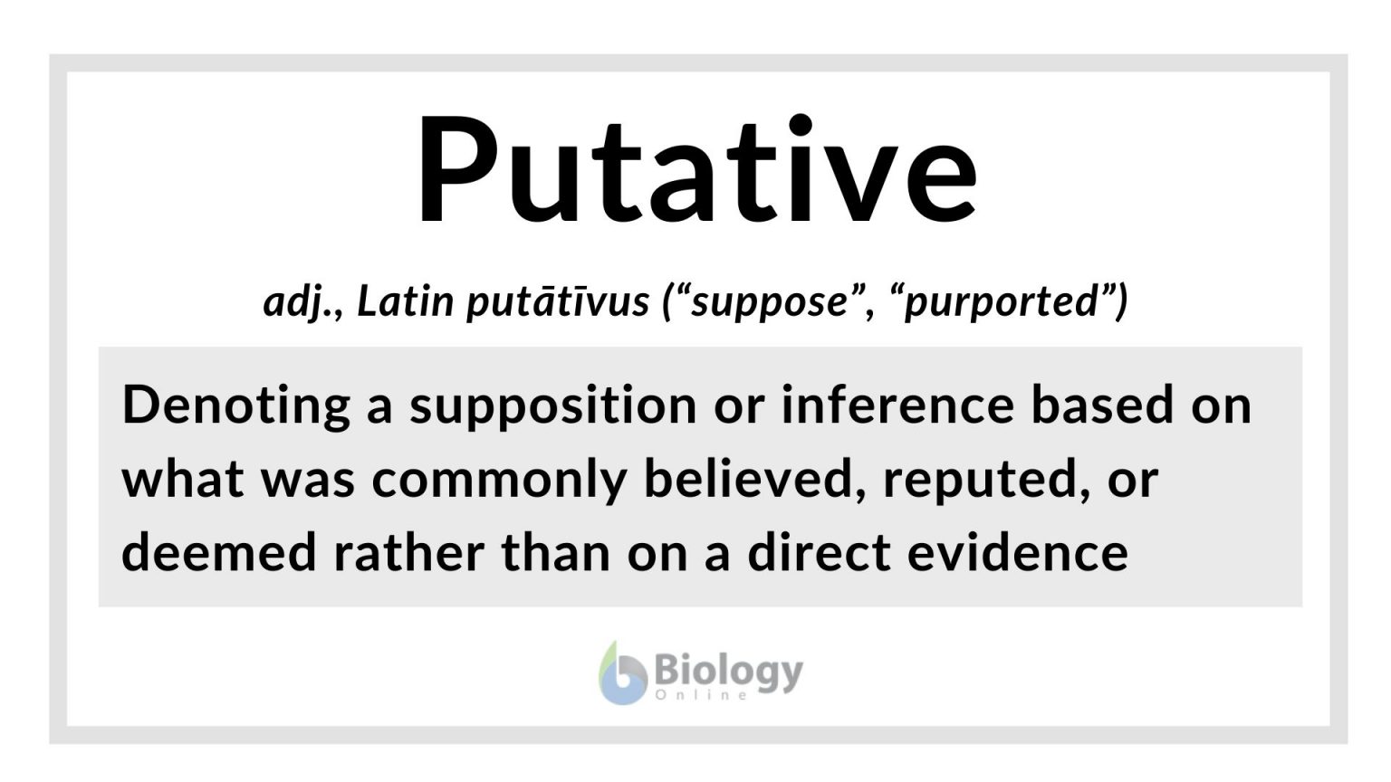 Putative Definition And Examples Biology Online Dictionary